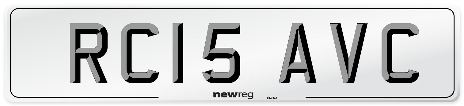 RC15 AVC Number Plate from New Reg